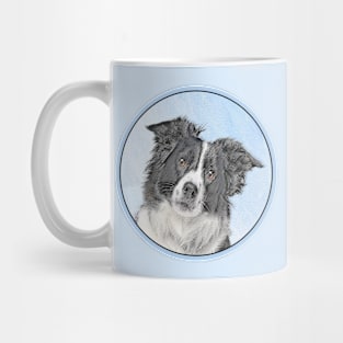 Border Collie Painting - Cute Original Dog Art Mug